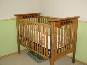 Maple crib crafted by Brian from Longview