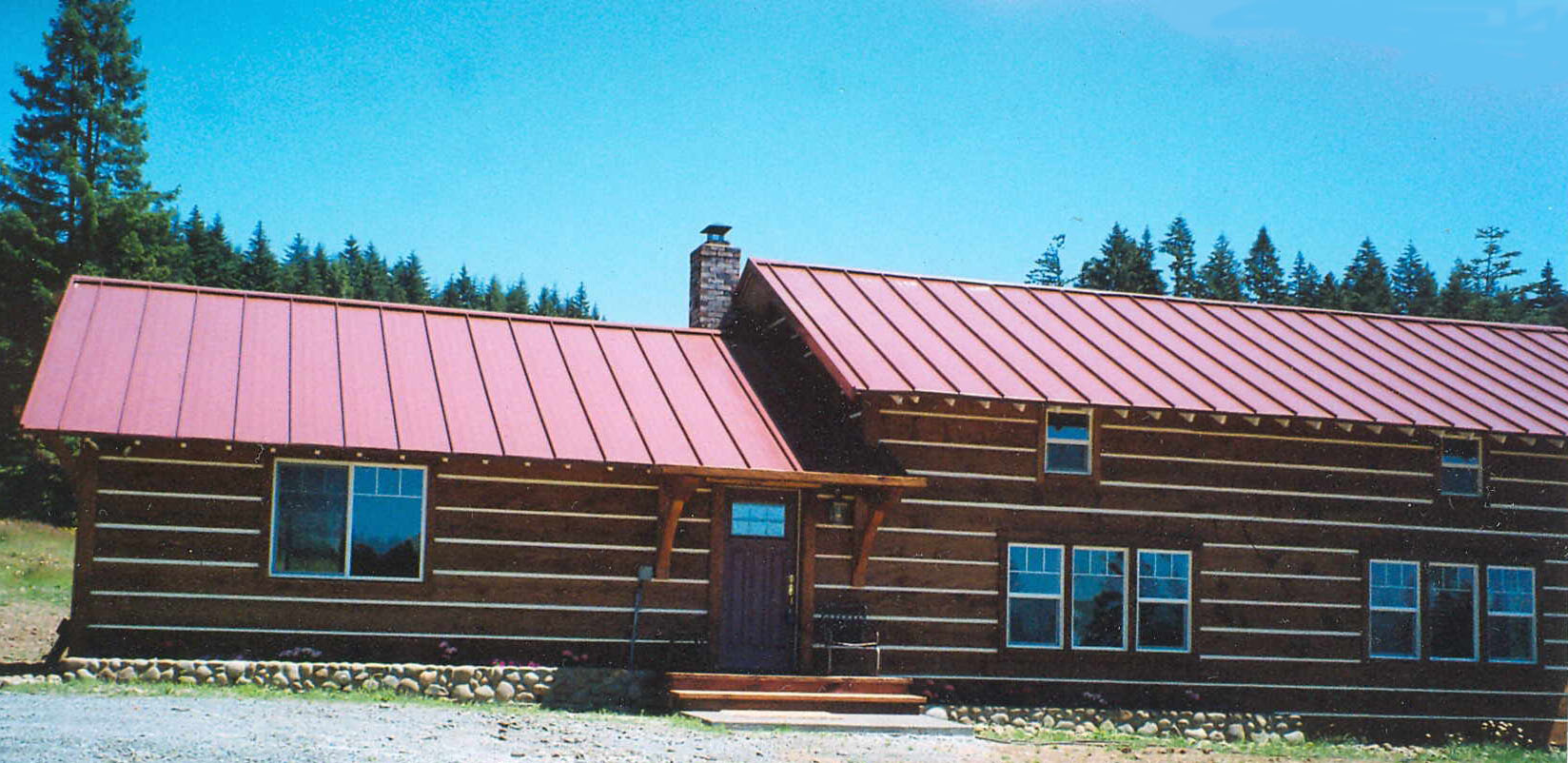 A perfect example of how our log cabin siding can beautify your home